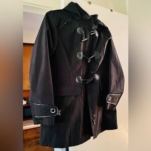 Men's Shebby Collection Black Toggle Coat